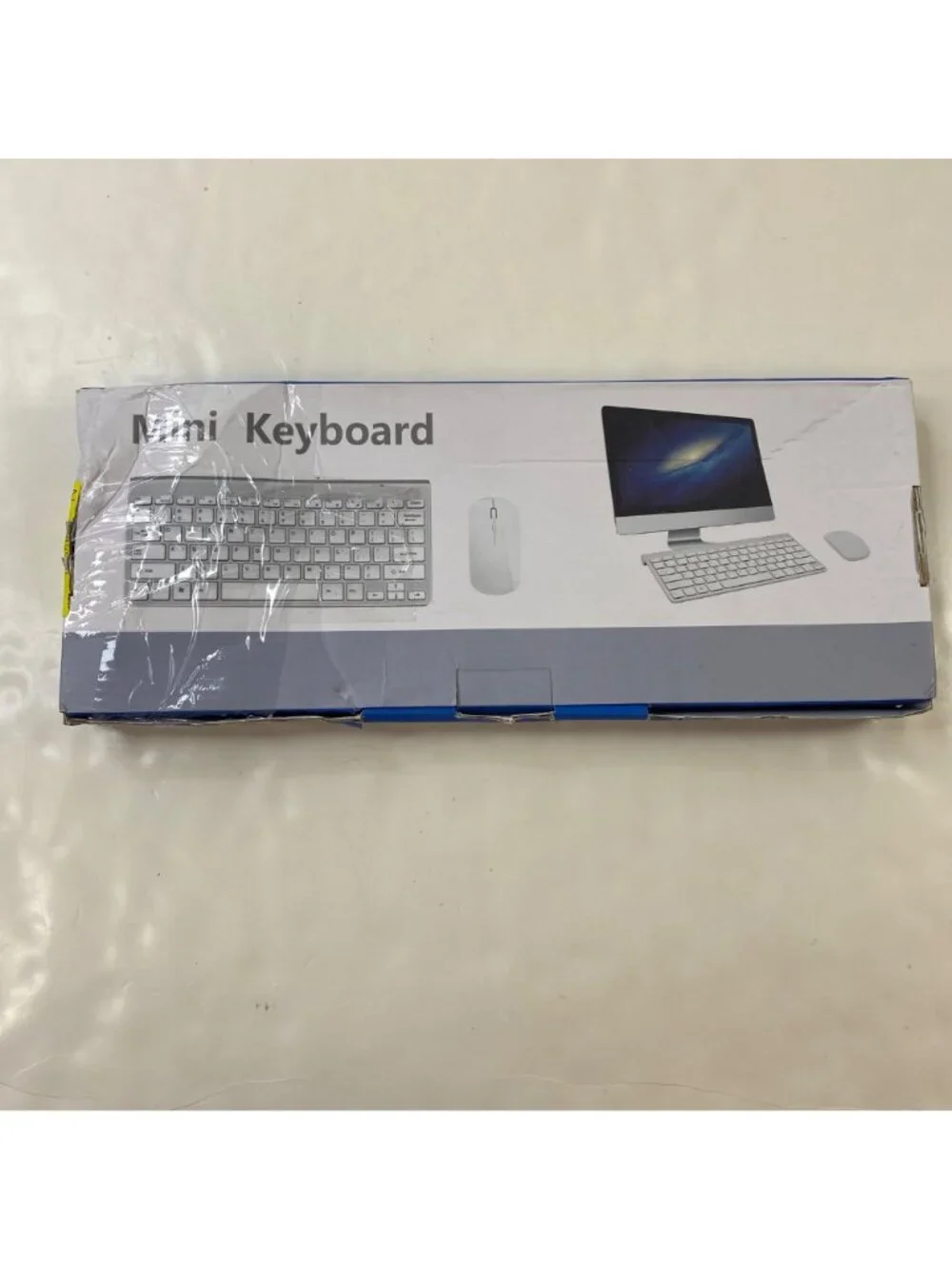 Wireless Ultra-Thin Mini Keyboard Mouse Combo Set White Silver